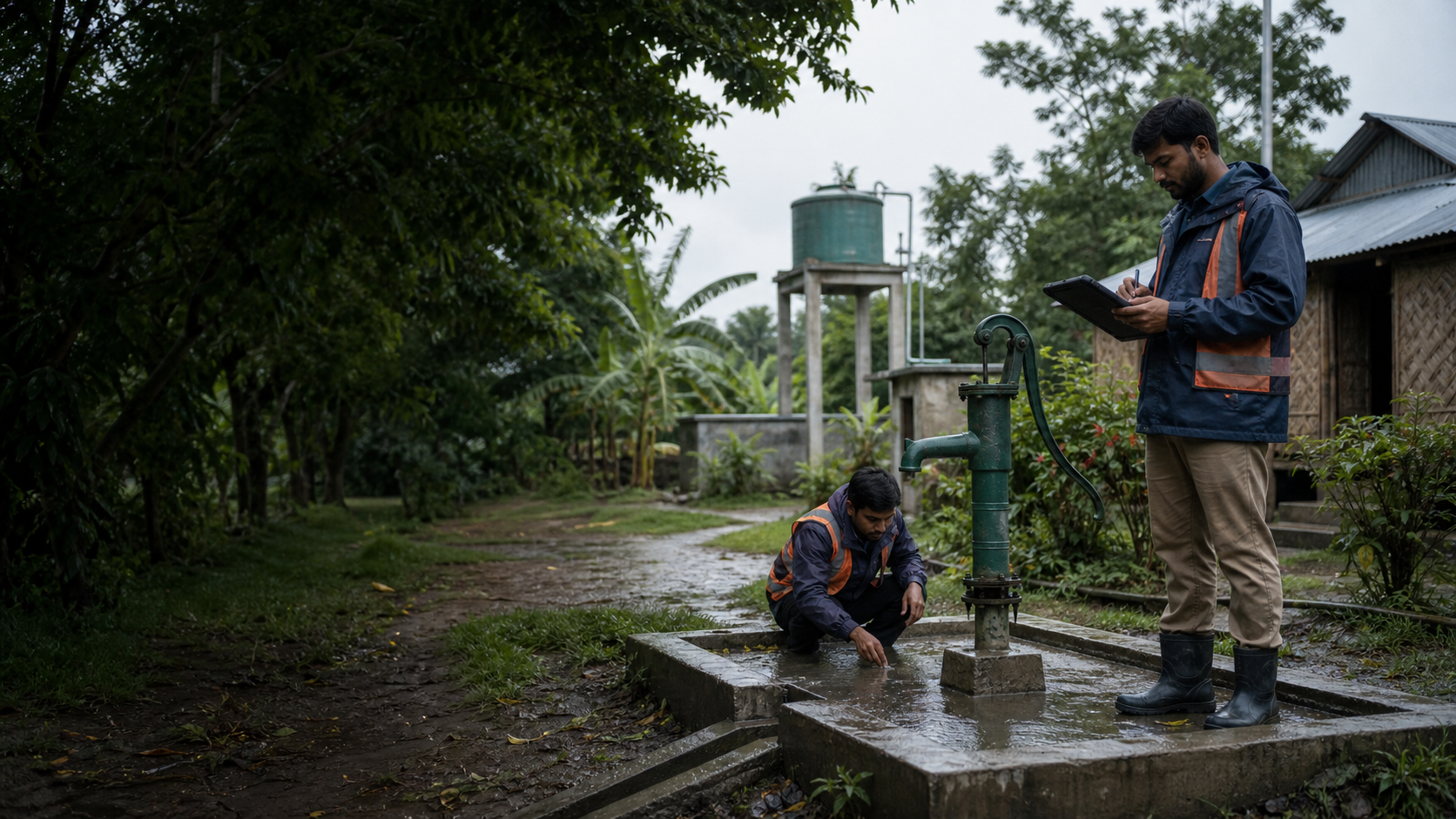 Representative tube-well field inspection in rural Bangladesh